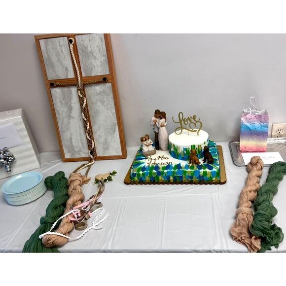 10 cream 9 sage 10” cheese clothes decor wedding / party - Picture 5 of 6